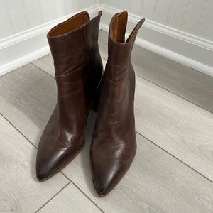 Franco Sarto Brown Leather Bootie